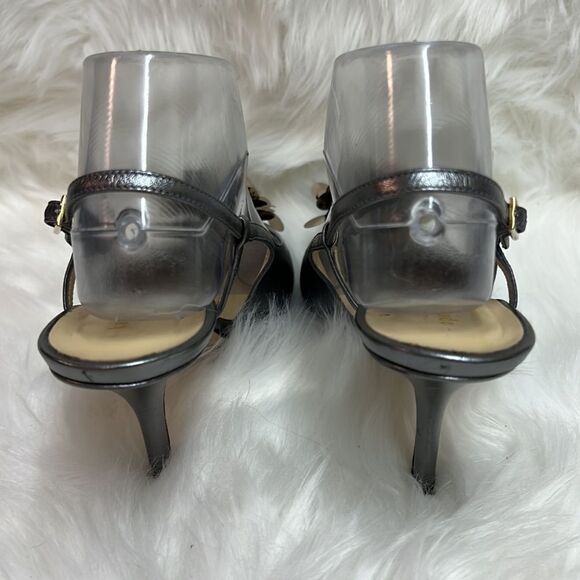 Kate Spade caz slingback, grey/silver heel A5 - Picture 5 of 11